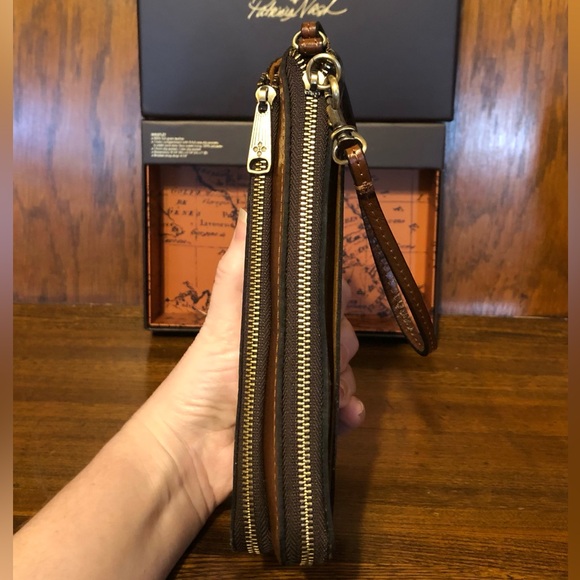 NIB-Patricia Nash-Doorways to Italy-Varone-Dual Zip Wristlet Pouch-GiftBoxed-$89 - Picture 5 of 14